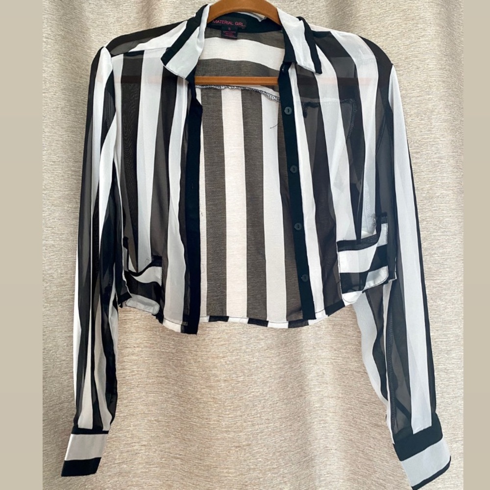sheer striped jacket